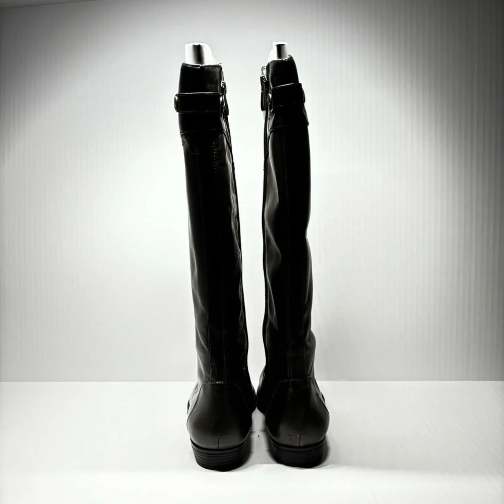 Isaac Mizrahi - Olive Tall Women’s Riding Boots in Dark Olive and Black
